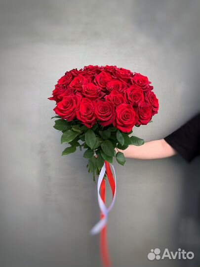 Премиум красные розы Эквадор. Доставка цветов