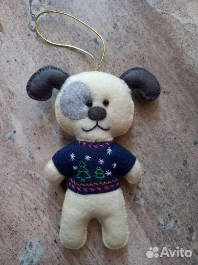 Новогодние игрушки из фетра (9 шт)