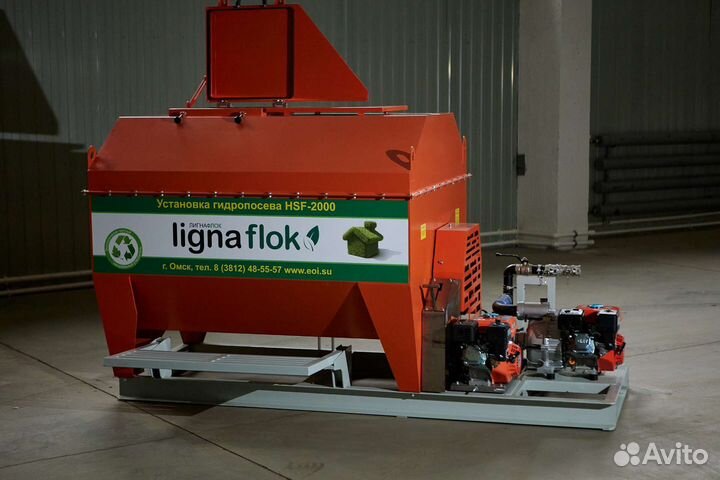 Установка гидропосева газона на 2м