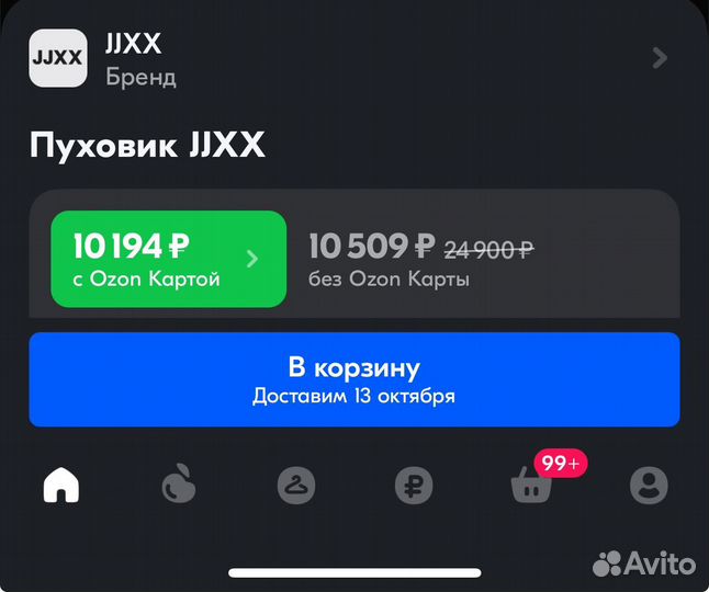 Пуховик jjxx р.L