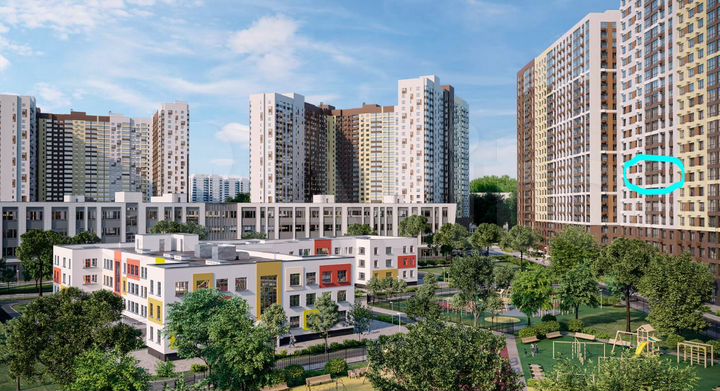 2-к. квартира, 58,6 м², 8/24 эт.