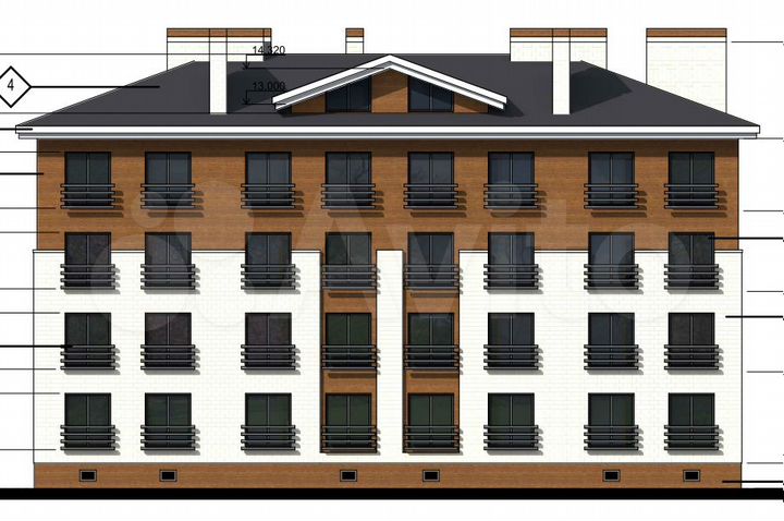 2-к. квартира, 66 м², 1/4 эт.