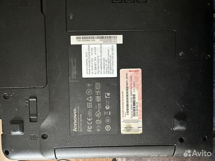Lenovo Z570 разбор