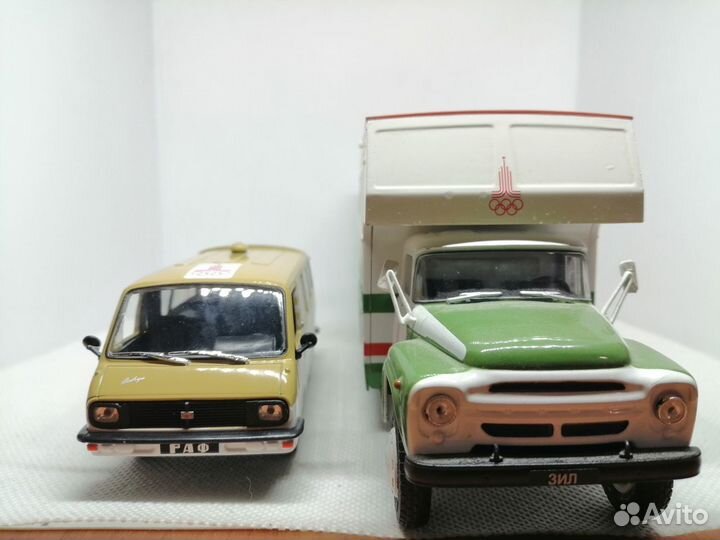 Модели ЗИЛ-133Г1 и раф-2203 Олимпийские