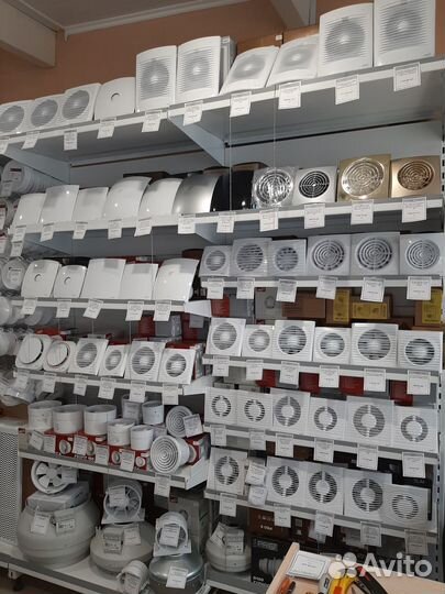 Вентиляторы, решетки, воздуховоды, люки-дверцы