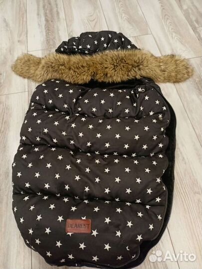 Меховой конверт в коляску Dеarest