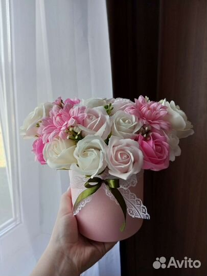 Букет из мыльных роз