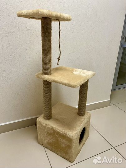 Когтеточка новая 3 уровня с домиком
