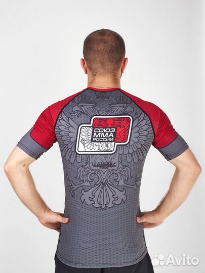 Рашгард кор.рукав Союз мма России Взрослый (красны