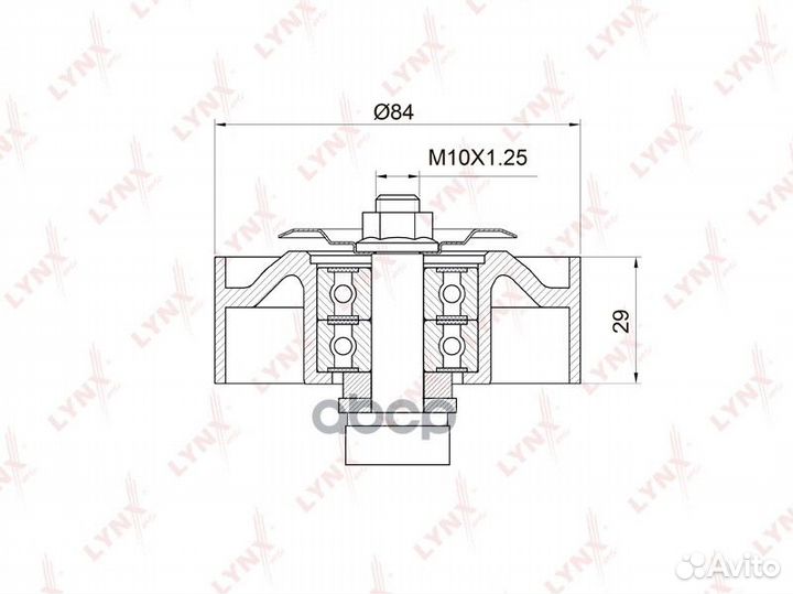 Ролик натяжной приводного ремня PB5020 lynxauto