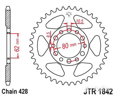 Звезда ведомая JTR1842 42