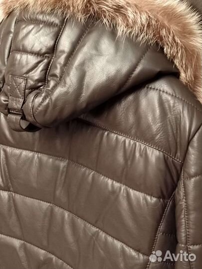 Зимняя кожаная куртка cadenbo