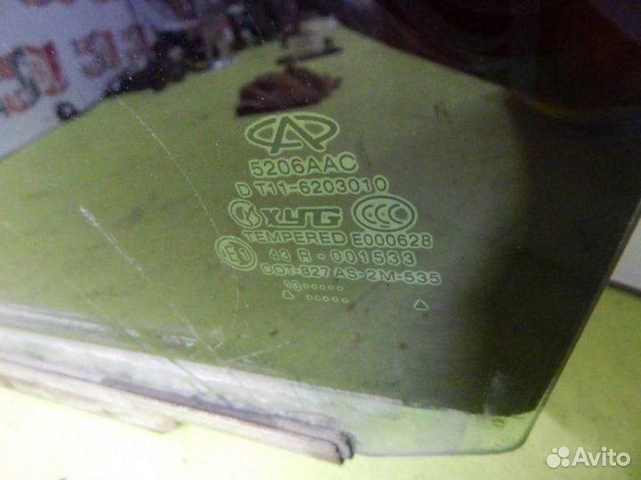 Стекло боковое заднее левое Chery Tiggo Fl 2.0