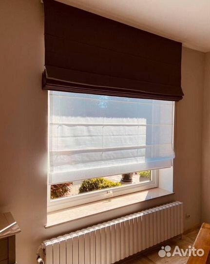 Двойные римские шторы