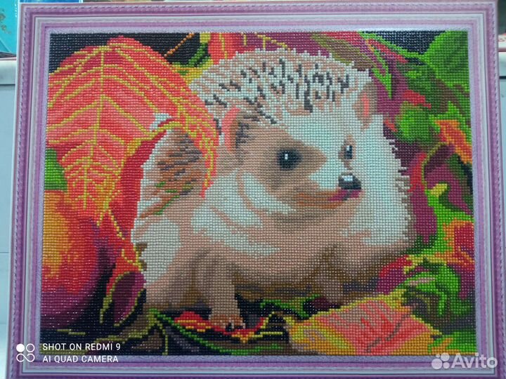 Картина ручной работы, готовая, алмазная мозайка