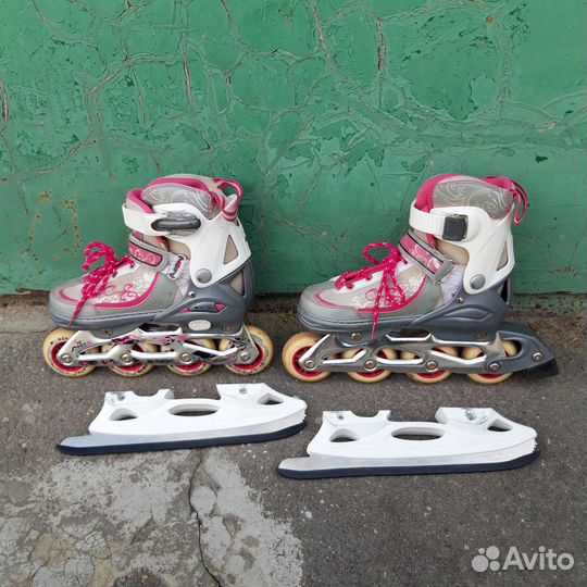 Роликовые коньки детские 2 в 1