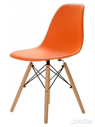 Стул в стиле eames DSW,оранжевый, 1 шт