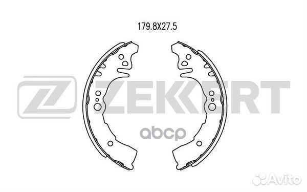 Колодки торм. бараб. задн. Toyota Yaris (P10) 99