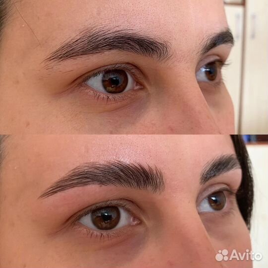 Коррекция бровей, долговременная укладка