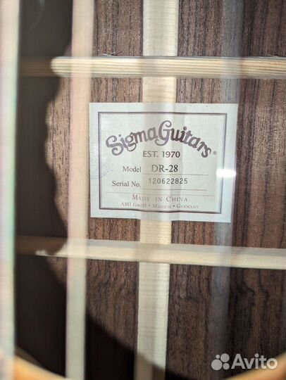 Акустическая гитара sigma dr-28