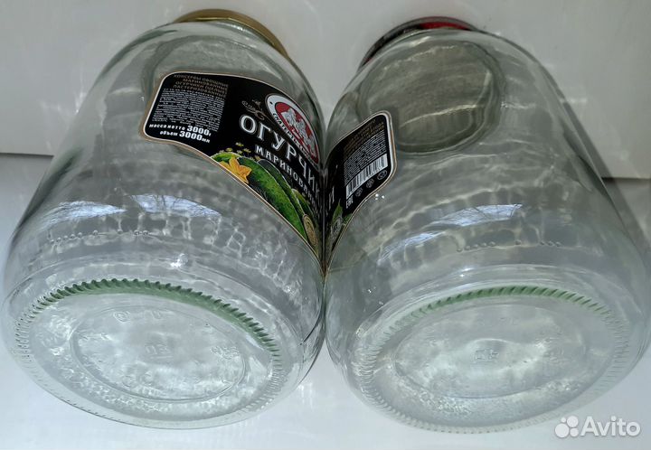 Банки стеклянные 3 л. с винтовыми крышками