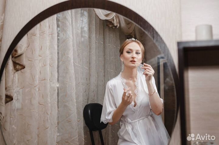 Халат женский шелковый