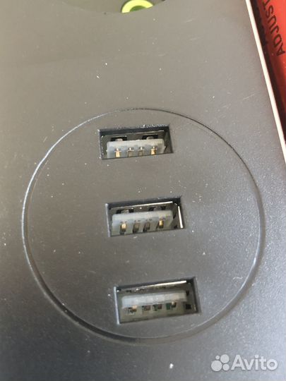 Удлинитель, сетевой фильтр с USB, 2 метра