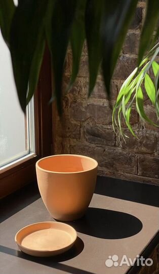 Новый керамический цветочный горшок (терракот)