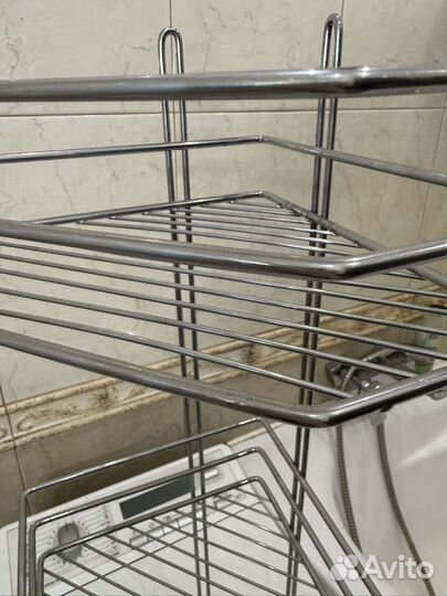 Угловая полка для ванной