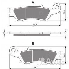 Колодки Goldfren 248 FA450 Yamaha YZ125/250/450 WR