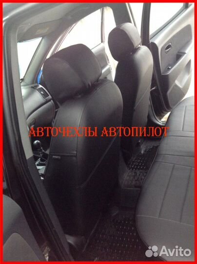 Чехлы Автопилот Hyundai Elantra 4 из экокожи чёрны