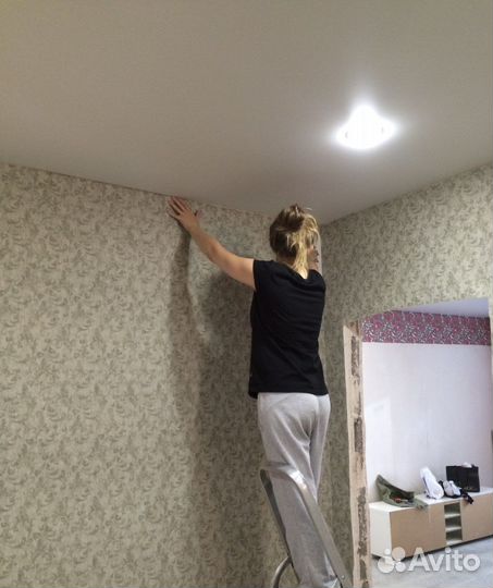 Поклейка обоев. Ремонт квартир. Ремонт комнат