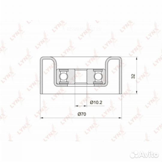 Lynxauto PB-7032 Ролик обводной приводного ремня