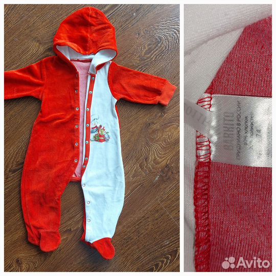 Слип (комбинезон) плотный размер 74-80-86