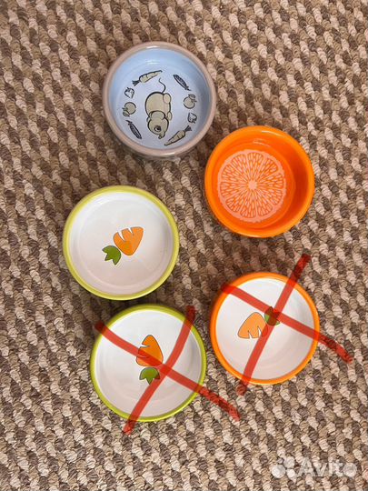 Миска для грызунов керамическая