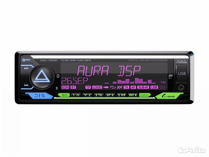 Автомагнитола Aura AMH-79DSP c USB и BT новая