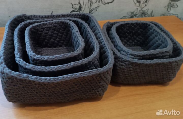 Вязанные корзины