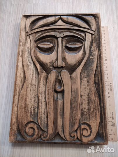 Панно Резьба по дереву. Картина. 1970- е годы