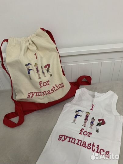 Сумка-рюкзак, майка для гимнастики