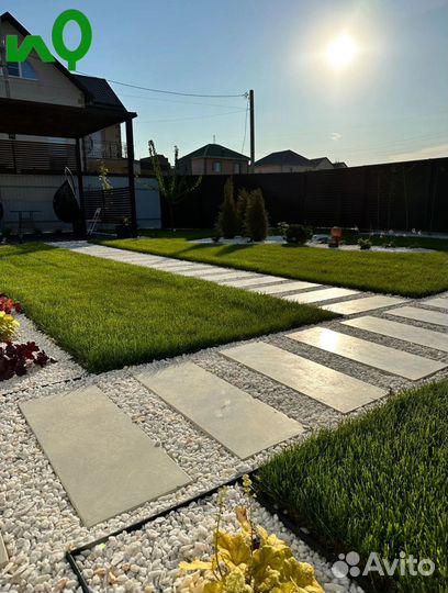 Рулонный газон под ключ/ озеленение