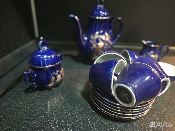 Кобальтовый сервиз Павлины