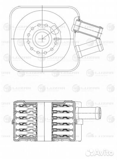 Luzar LOC 1868 Радиатор масл. для а/м VW Passat B4