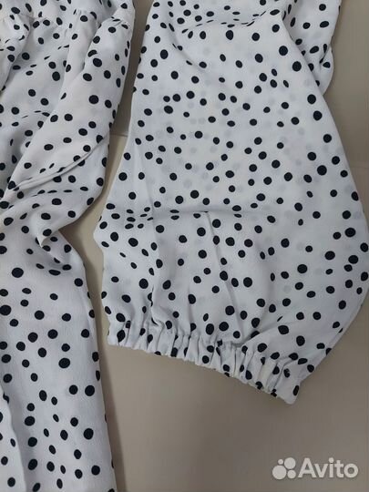 Платье белое в горох 50 р Esmara