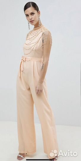 ASOS комбинезон с бусами широкие штанины