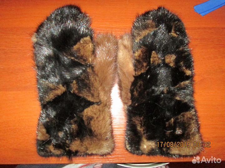 Варежки меховые из норки новые