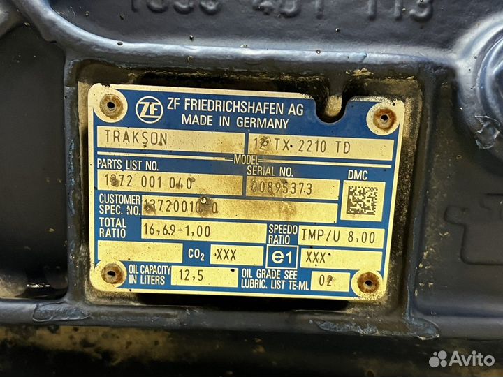 1372001046 АКПП trakson ZF 12TX2210TD 2021 года