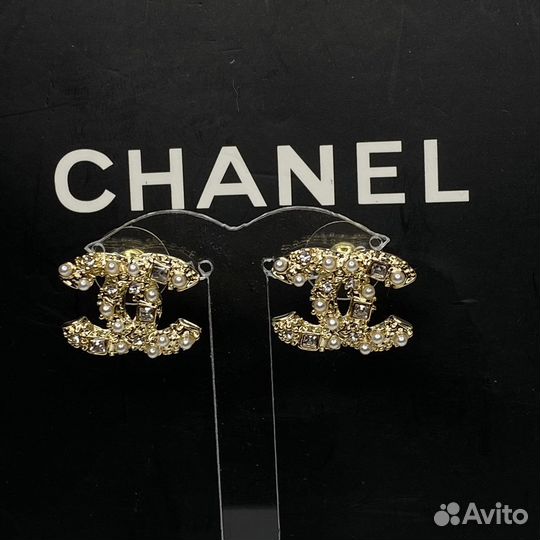 Серьги chanel lux