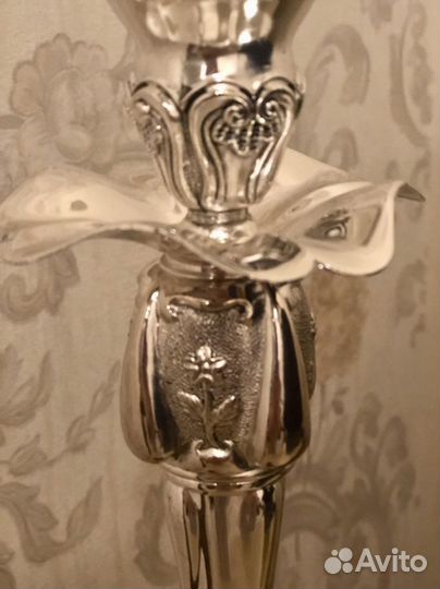 Подсвечник посеребренный