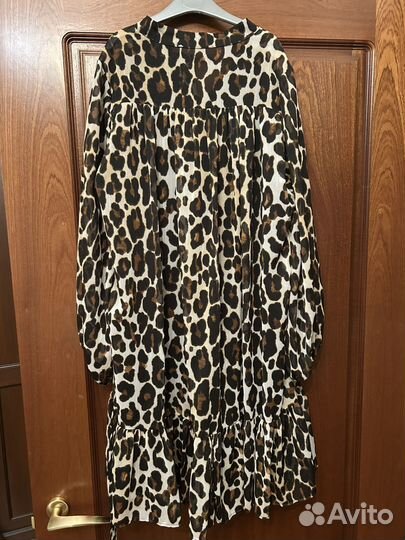 Платье babydoll женское леопардовое