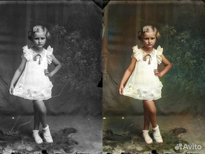 Раскрасить фото за 15 минут / Реставрация фото